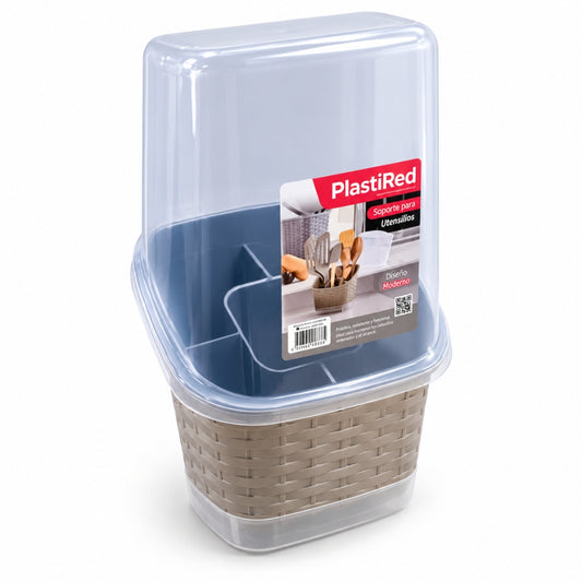 SOPORTE PLASTIRED PARA UTENCILIOS RATTAN 2445/25