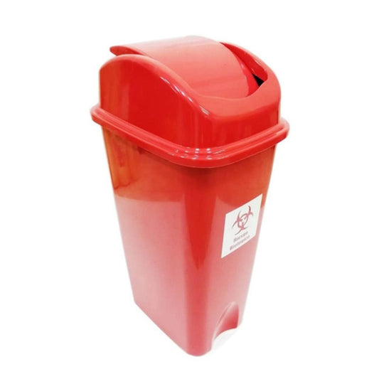 PAPELERA  VAIVEN  HOGARPLAS  60 LT ROJA PUNTO ECO(EMP 10)