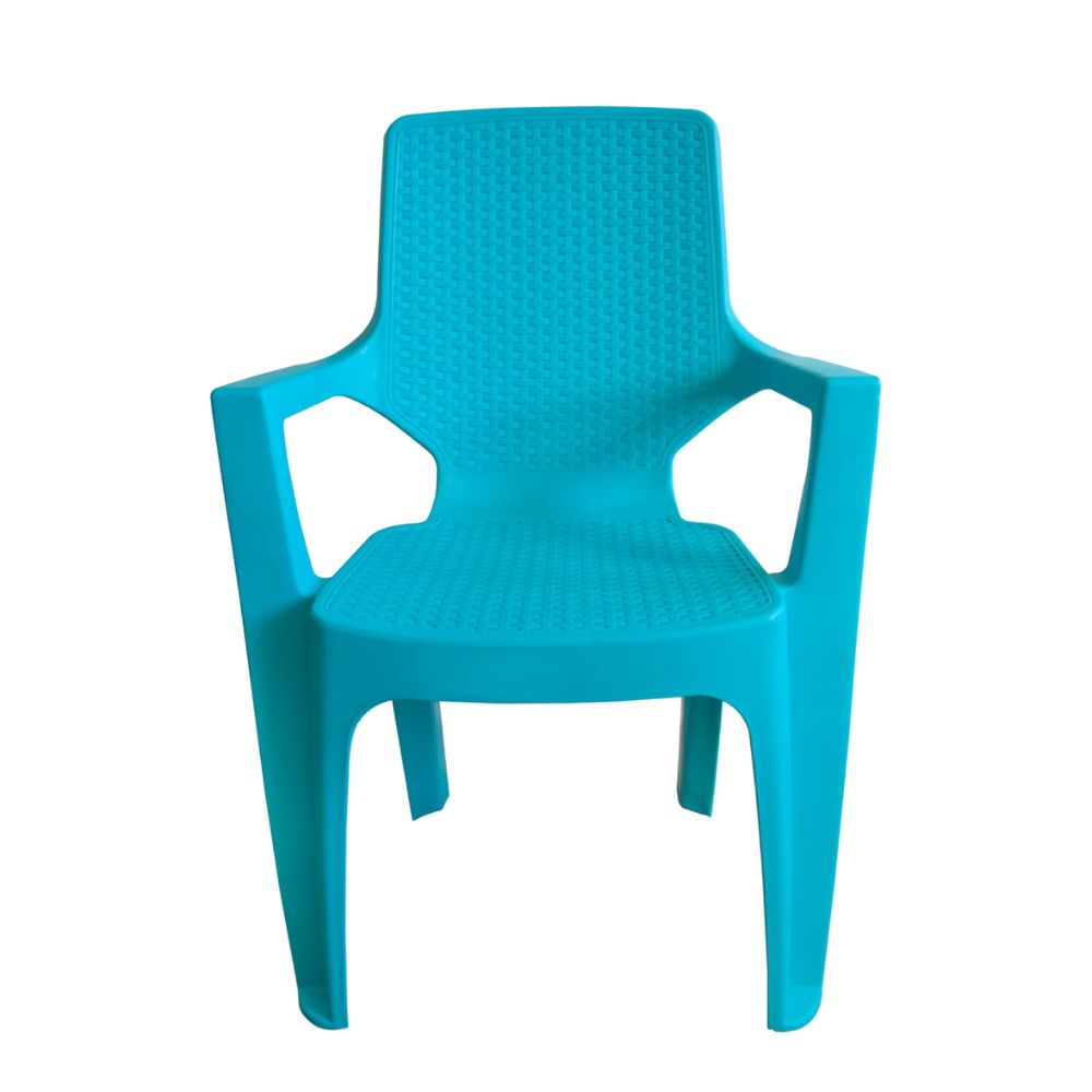 SILLA COLPLAST REGGINA RATTAN C/BRAZOS AZUL HORTENCIA
