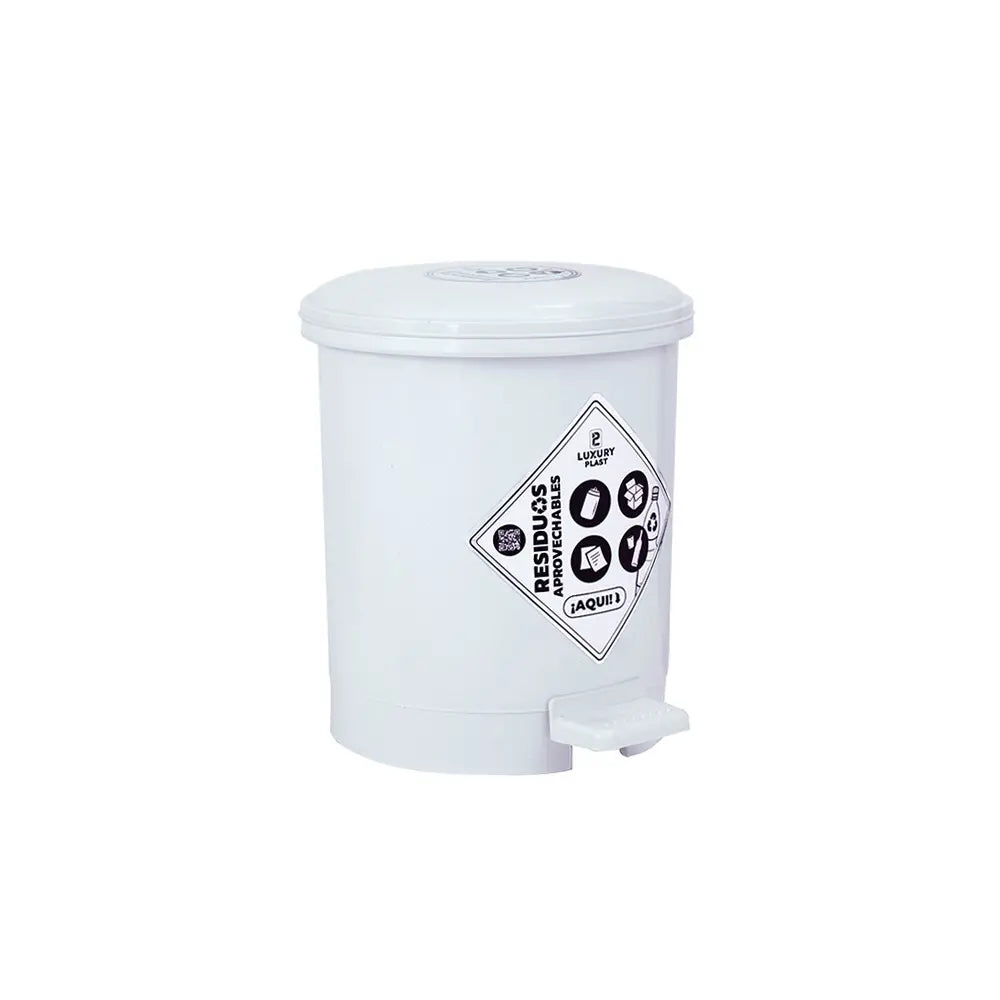 PAPELERA LUXURY PEDAL 3.5 LT BLANCO