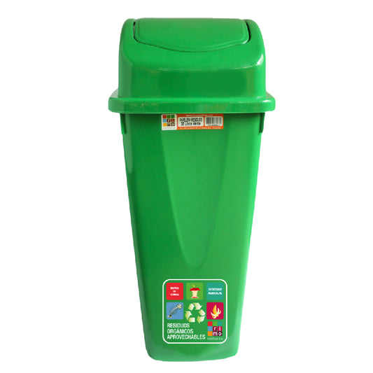 PAPELERA RIMO VAIVEN RESIDUOS ECO VERDE 35 LT REF 14242 (EMP 12)