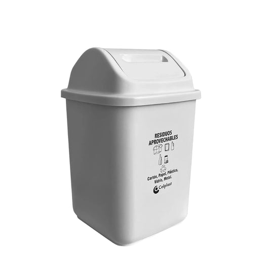 PAPELERA COLPLAST VAIVEN 10 LT BLANCA