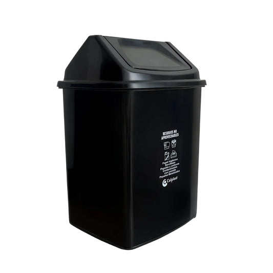 PAPELERA COLPLAST VAIVEN 22 LT NEGRA