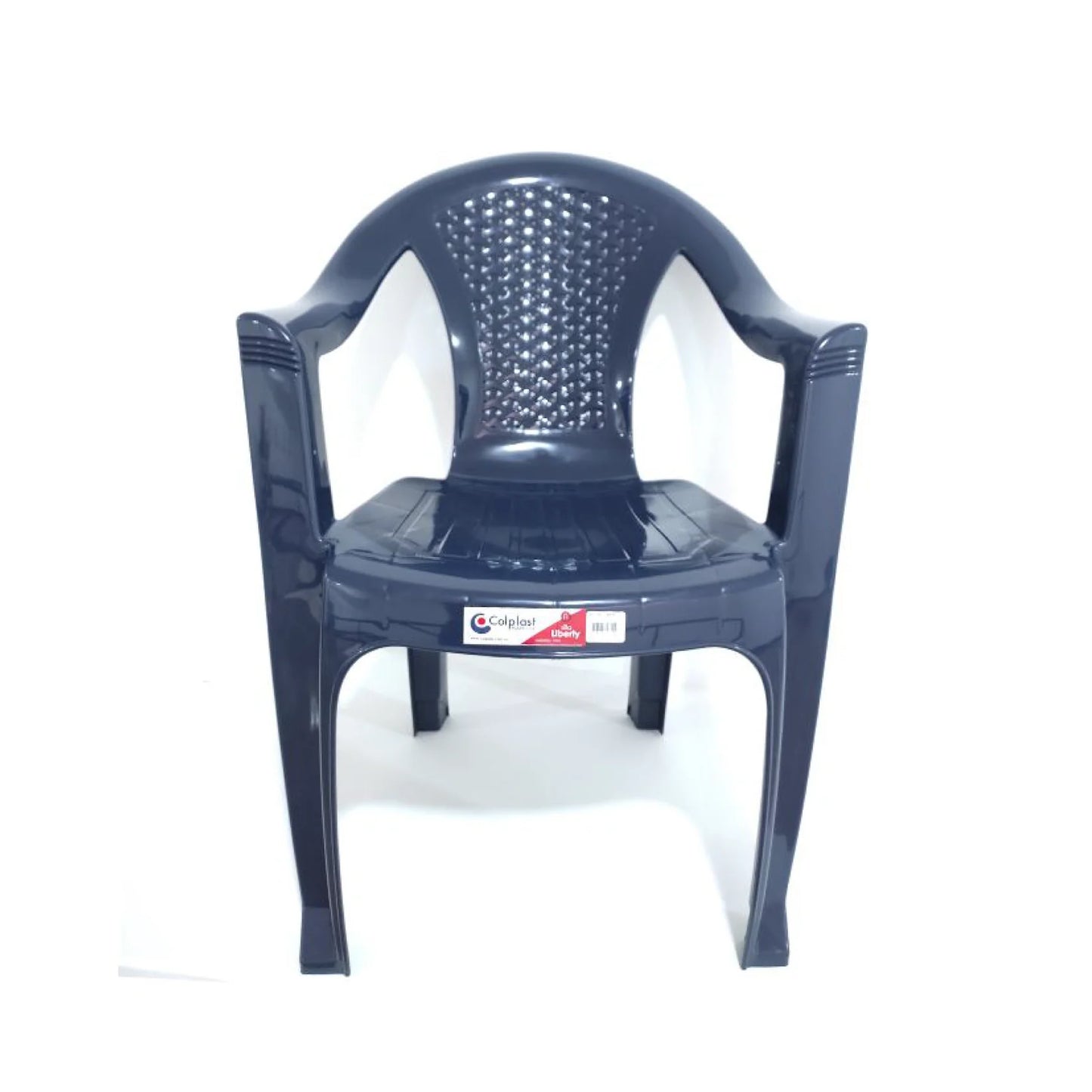 SILLA COLPLAST LIBERTY C/BRAZOS AZUL OSCURA 100 (EMP 25)