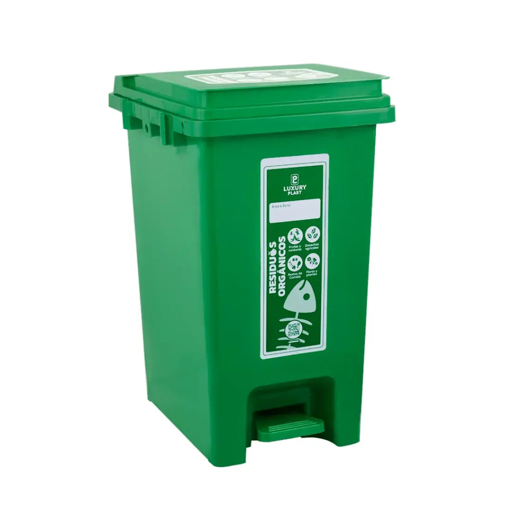 PAPELERA LUXURY PEDAL 20 LT VERDE