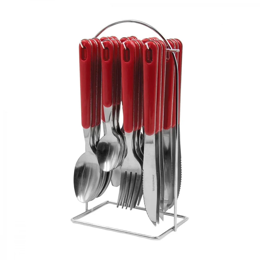 JUEGO CUBIERTOS HOME ELEMENTSM/PLASTICOC/SOPORT 24PZ REF HQ29B